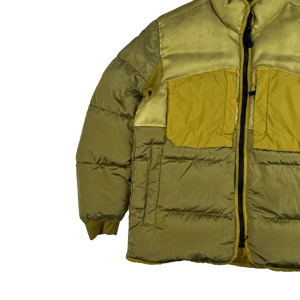 Stone Island 2021 Yellow Panama 6/3 HT Nylon Mix Fabrics Down- TC Puffer - Large
