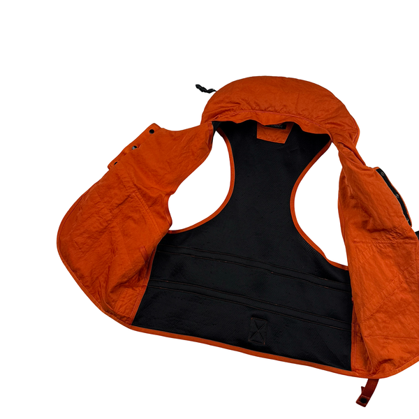 CP Company Orange CHROME Gilet Jacket - Large