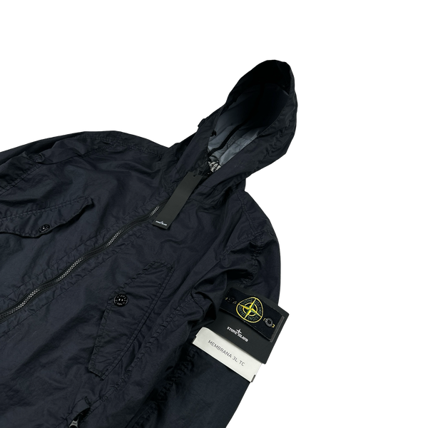 Stone Island 2018 Dark Navy Membrana 3L TC Hooded Jacket - Medium