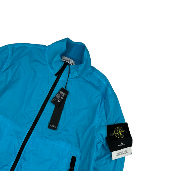 Stone Island 2023 Aqua Garment Dyed Crinkle Reps Jacket - Large