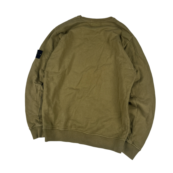 Stone Island 2017 Khaki Cotton Crewneck - Medium
