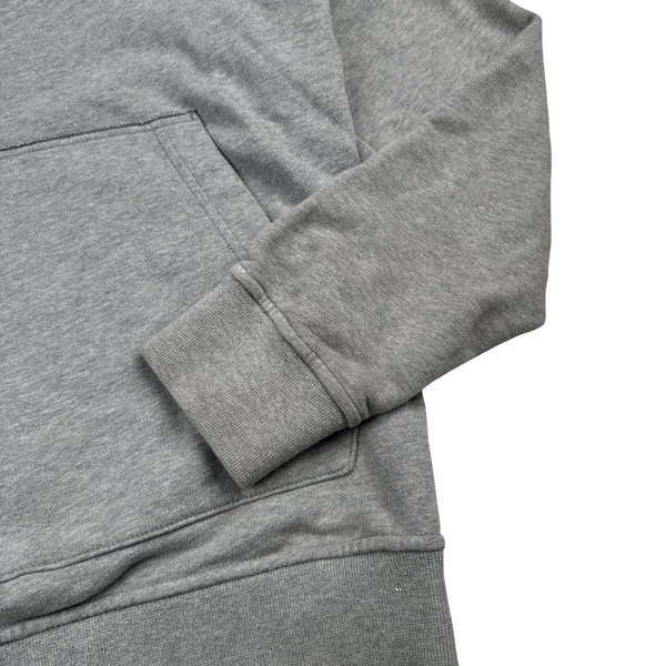 Stone Island Grey Cotton Pullover Hoodie - Medium