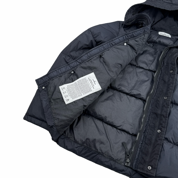 Stone Island 2015 Navy Crinkle Reps Puffer Jacket - XL