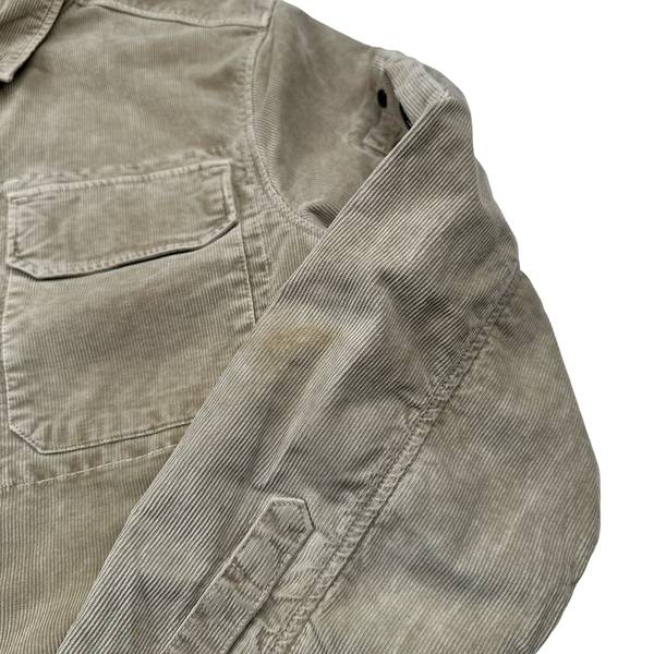 CP Company Beige Corduroy Button Up Shirt - Medium