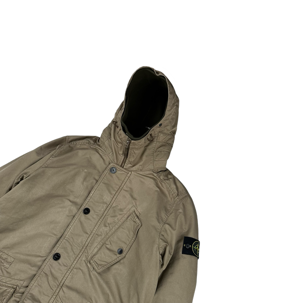 Stone Island 2013 Beige David TC Thick Lined Fishtail Duffle Jacket - Medium