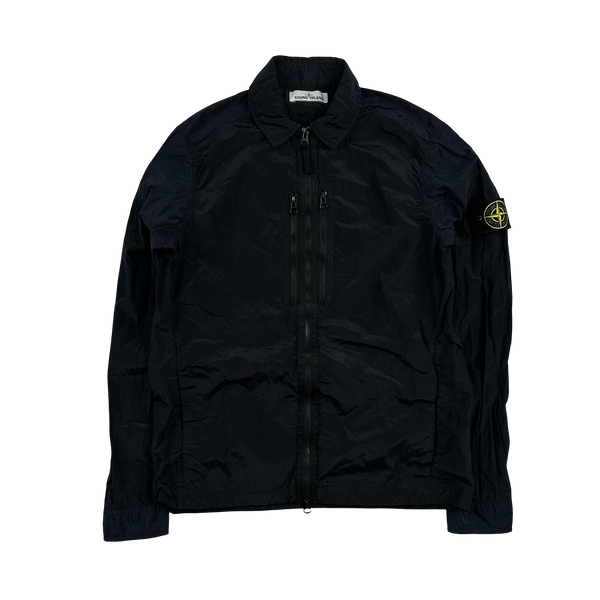 Stone Island 2017 Navy Nylon Metal Zipped Overshirt - Small