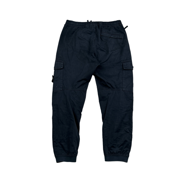 Stone Island 2020 Navy RE-T Cargo Trousers - 32"