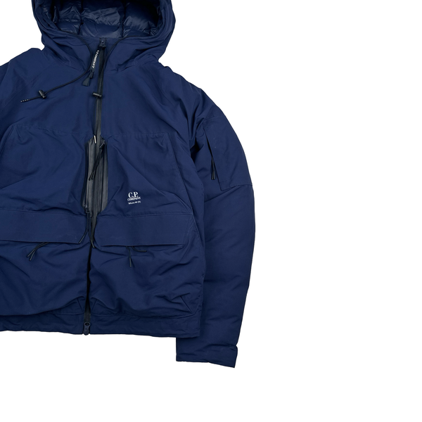 CP Company Navy Micro M R Down Filled Spellout Jacket - Small