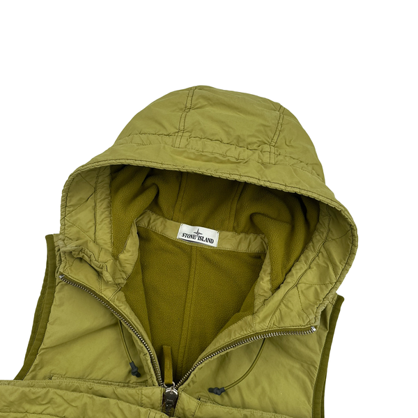 Stone Island 2021 Mustard David Light - TC With Micropile Hooded Gilet - Small