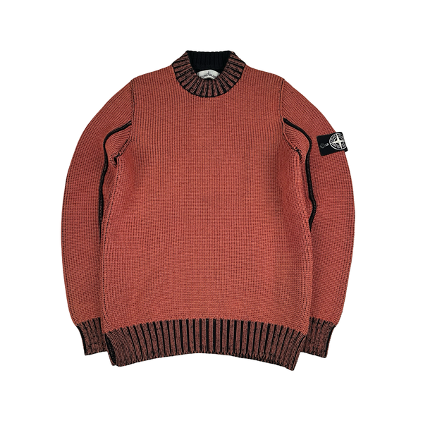 Stone Island 2017 Red Heat Reactive Ice Knit Crewneck Jumper - Large