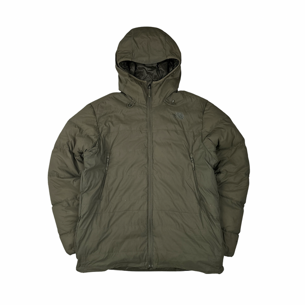 North Face Khaki 800 Pro Down Hooded Puffer Jacket - Large