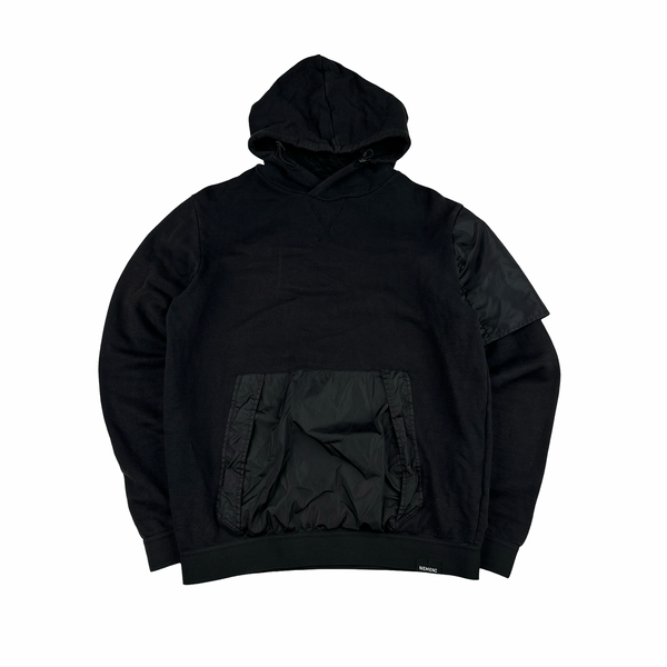 Nemen Black Nylon Pocket Hoodie Jumper - Small
