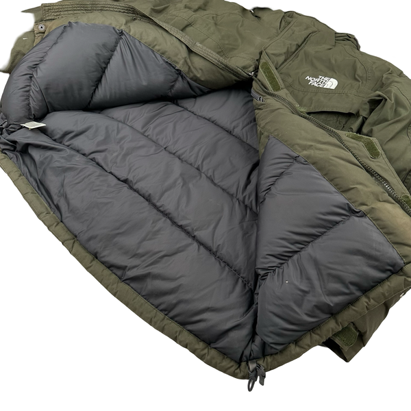 North Face Khaki Hyvent McMurdo Down Filled Parka Jacket - Large