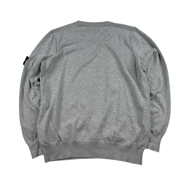 Stone Island 2022 Light Grey Knit Crewneck Jumper - Large