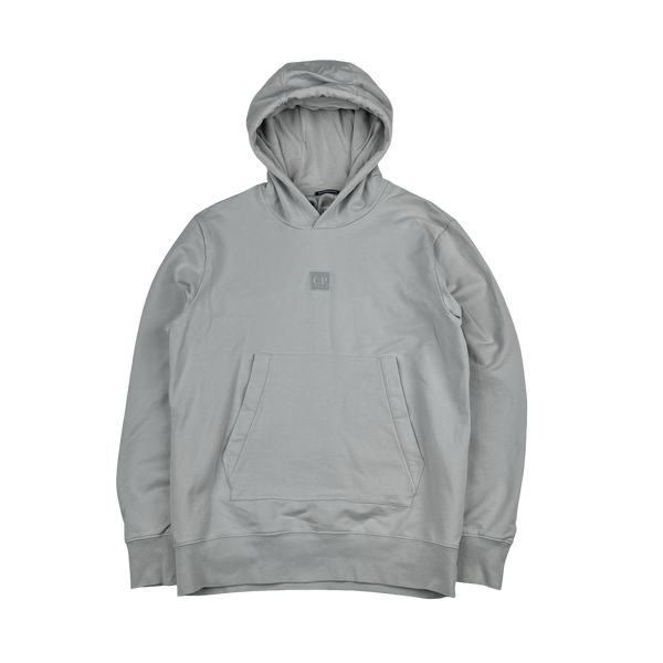 CP Company Grey Metropolis Pullover Stretch Hoodie - Small