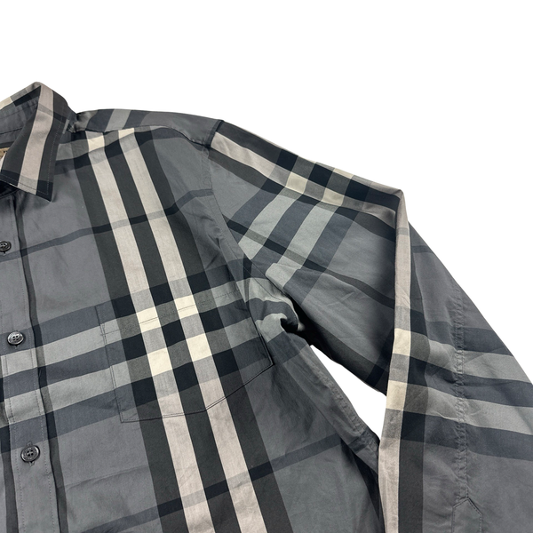 Burberry Grey Nova Check Button Up Shirt - XL