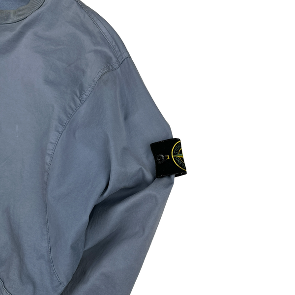Stone Island 2021 Lilac Brushed Cotton Cargo Pullover Overshirt - Medium