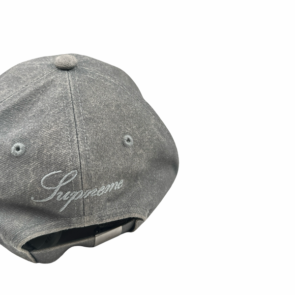 Stone Island X Supreme 2023 Reflective Denim Spellout Cap