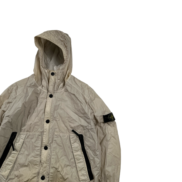 Stone Island 2014 Cream Mussola Gommata Lightweight Jacket - XXL