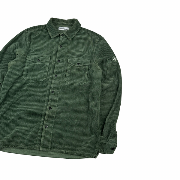 Stone Island AW2020 Green Jumbo Cord Shirt - Medium