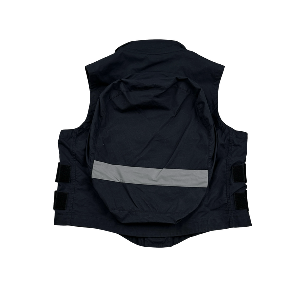 Plurimus Navy 3 In 1 Fur Hood Parka Vest Jacket - Medium