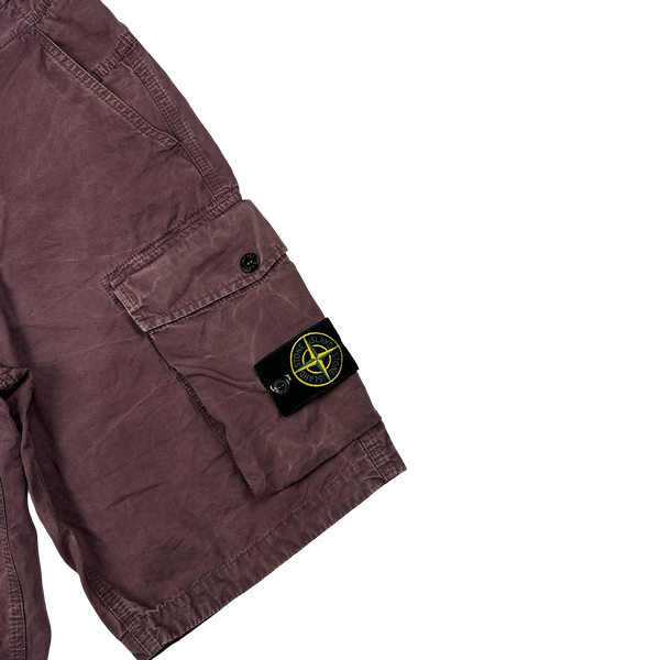 Stone Island 2021 Purple Cotton Shorts - 32"
