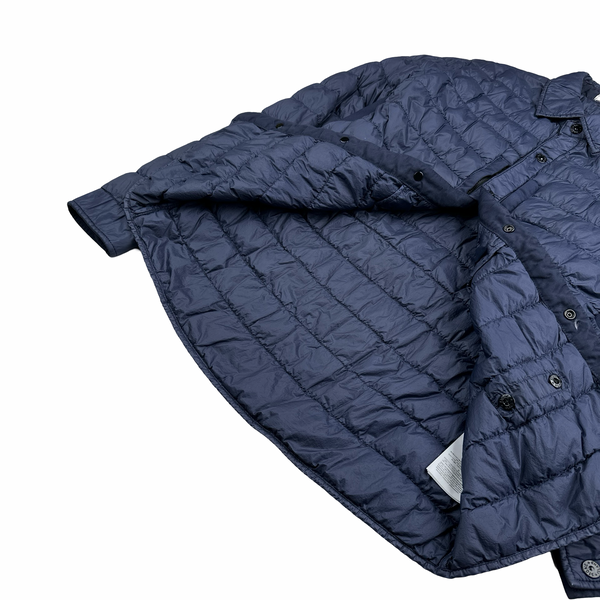 Stone Island 2018 Navy Micro Yarn Down Overshirt - Medium
