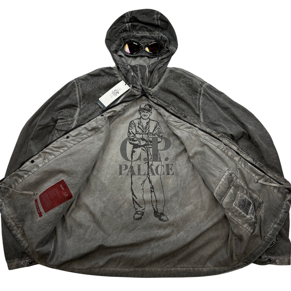 CP Company x Palace Grey Nylon La Mille Goggle Jacket - XL
