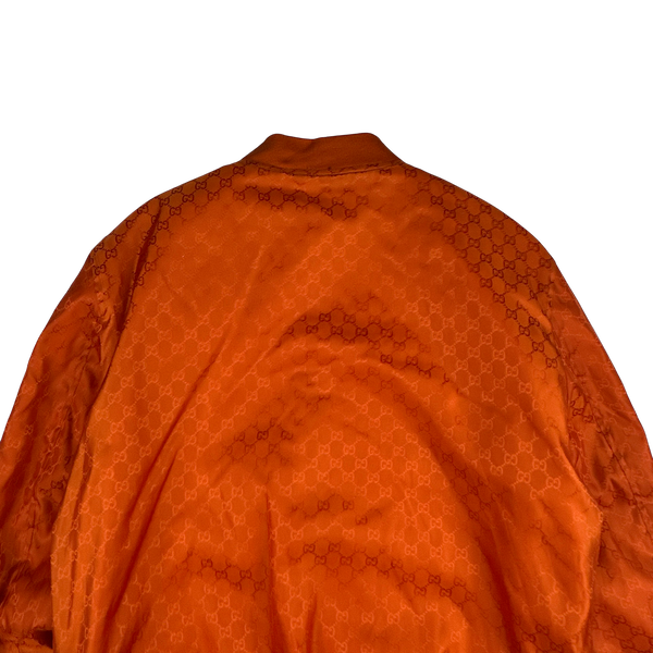 Gucci Monogram Reversible Orange Zipped Jacket - XL
