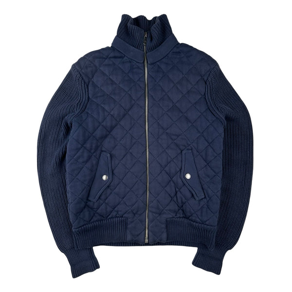 Burberry Quilted Navy Cotton Thick Jumper - XL