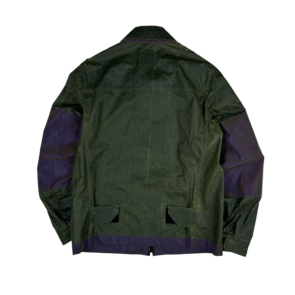 Plurimus Green Reflective Rubber Coated Zipped Overshirt - Large