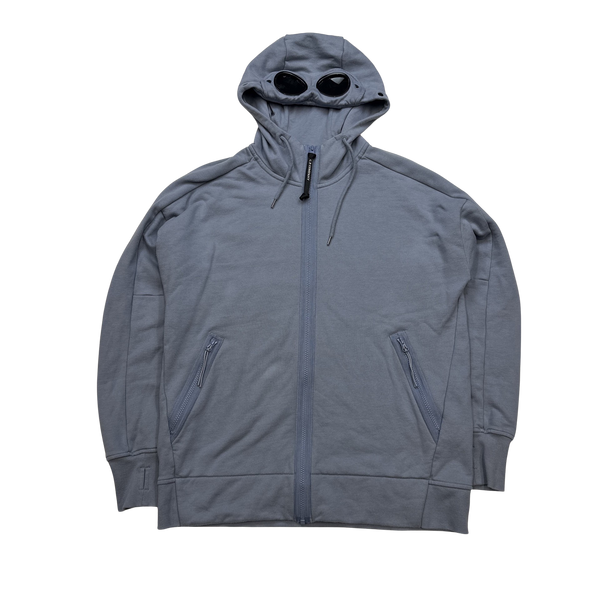 CP Company Blue Cotton Goggle Hoodie - XL