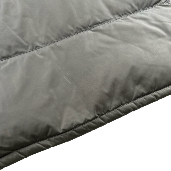 Prada Tan Red Tab Down Filled Puffer Gilet - Large