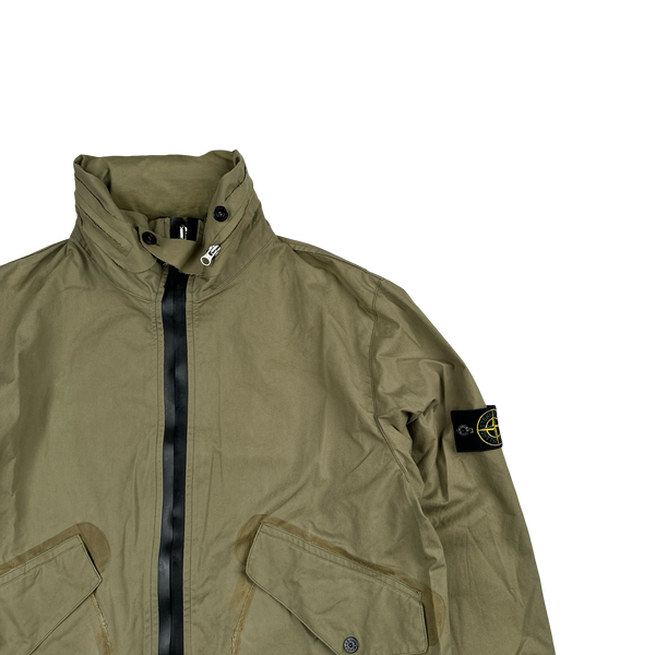 Stone Island 2002 Tan Cotton Zipped Jacket - Large