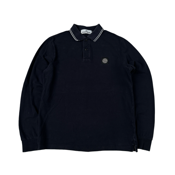 Stone Island 2018 Navy Longsleeve Polo - Medium