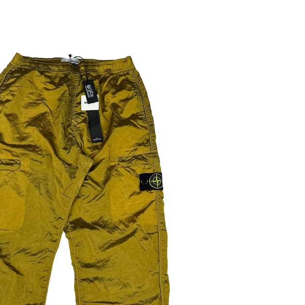 Stone Island 2022 Yellow Econyl Nylon Metal Trousers - 30"