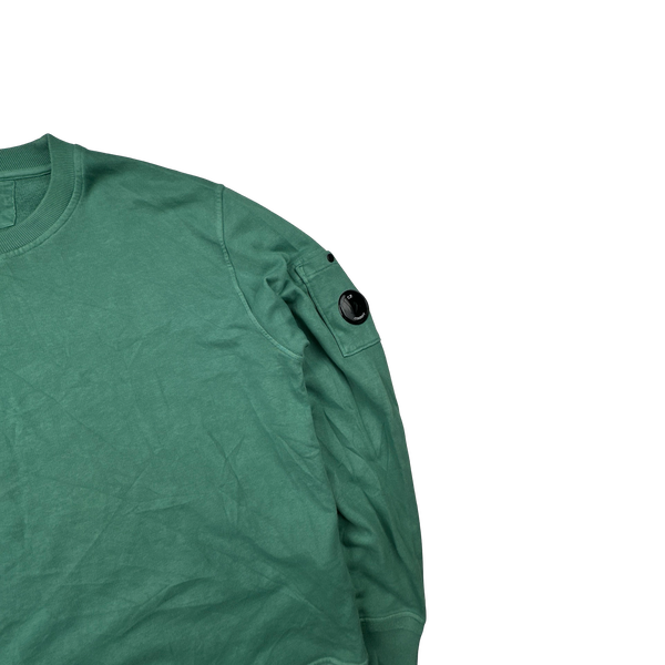 CP Company Green Cotton Crewneck Jumper - Large