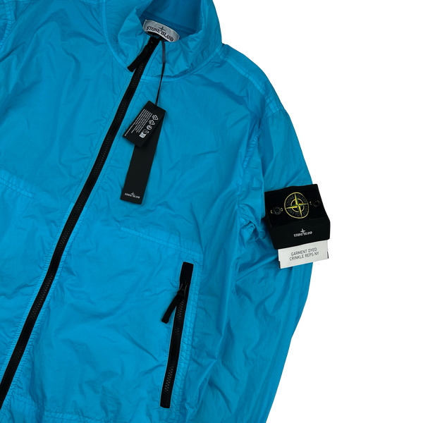 Stone Island 2023 Aqua Garment Dyed Crinkle Reps Jacket - Large