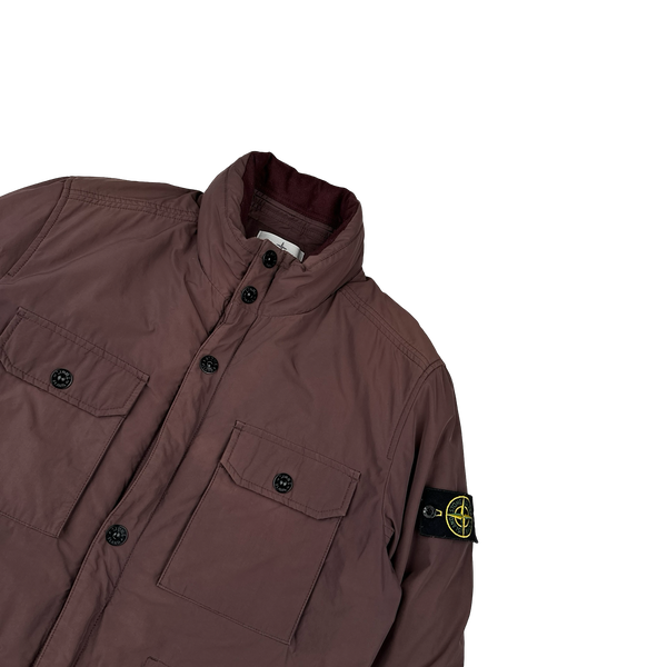 Stone Island 2015 Maroon Micro Reps Down Filled Puffer Field Jacket - Large