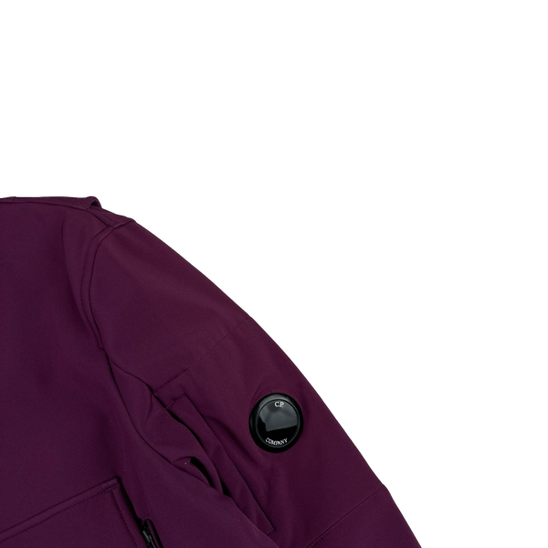 CP Company Purple Fleece Lined Soft Shell Bomber Jacket - Large