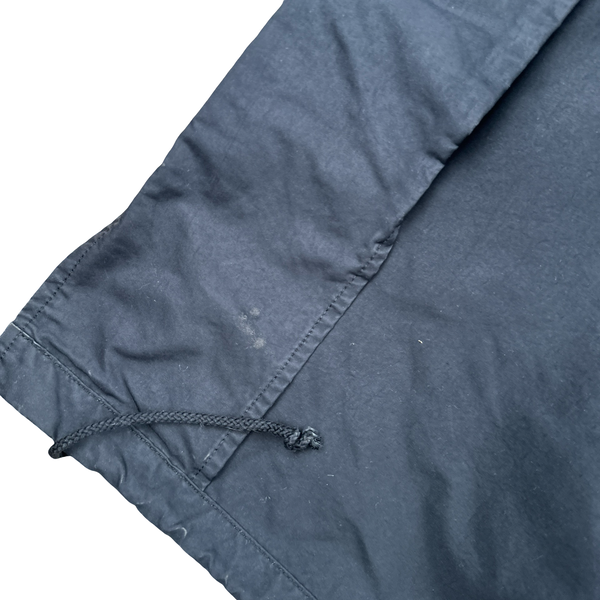 Stone Island 2007 Navy David TC Dutch Liner Spellout Hood Long Parka Jacket - XXL