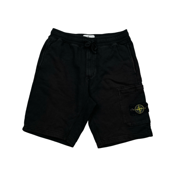 Stone Island 2021 Black Cotton Shorts - Medium