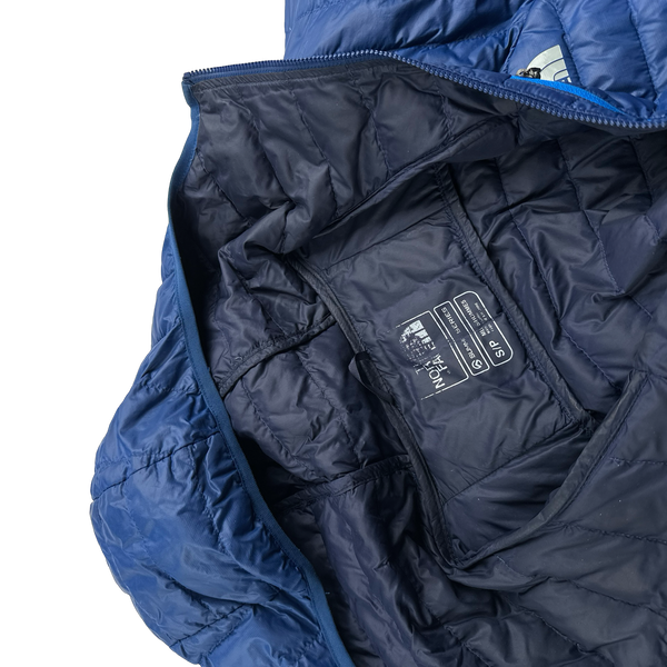 North Face Summit Series Blue Down Filled Lightweight Hooded Jacket - Small