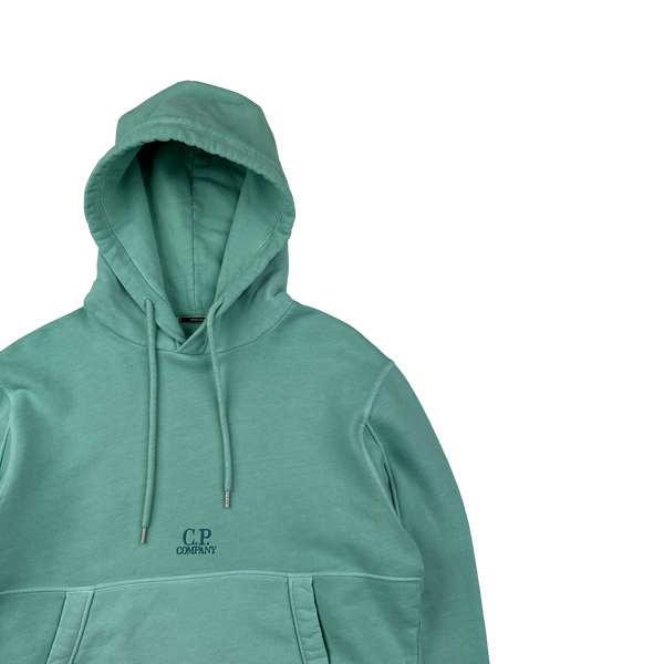 CP Company Teal Spellout Pullover Hoodie - XS
