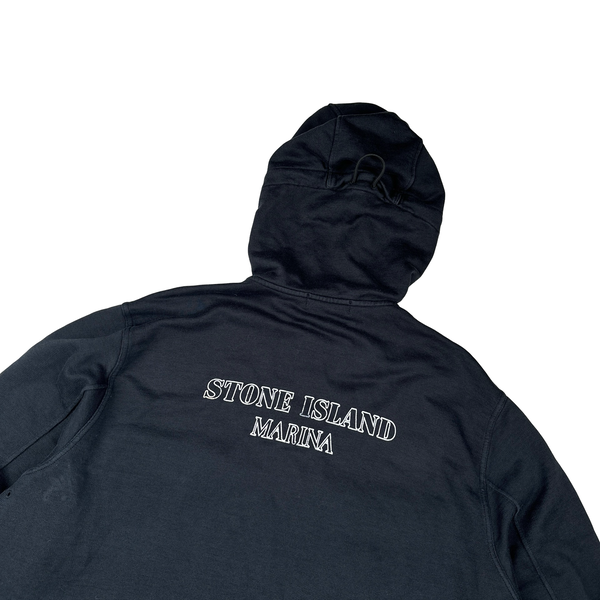 Stone Island Marina Black Cotton Multi Pocket Hoodie Jumper - 3XL