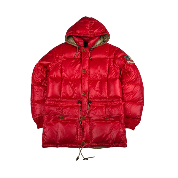 Ralph Lauren Red Down Filled Arctic Jacket - Small