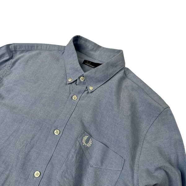 Fred Perry Blue Buttoned Shirt - Large