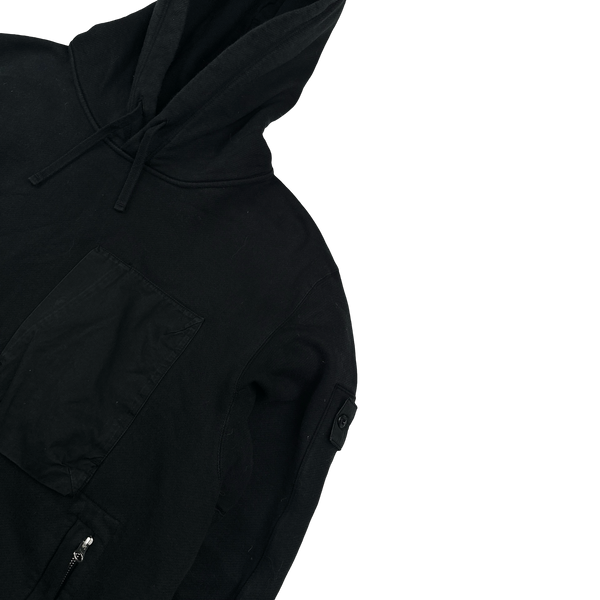 Stone Island 2018 Black Shadow Project Thick Cotton Pullover Hoodie - XL