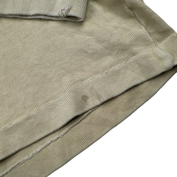 Stone Island 2000 Cotton Cream Quarter Zip Crewneck Jumper - XL
