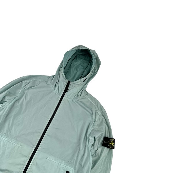 Stone Island 2023 Teal Garment Dyed Crinkle Reps Jacket - Medium